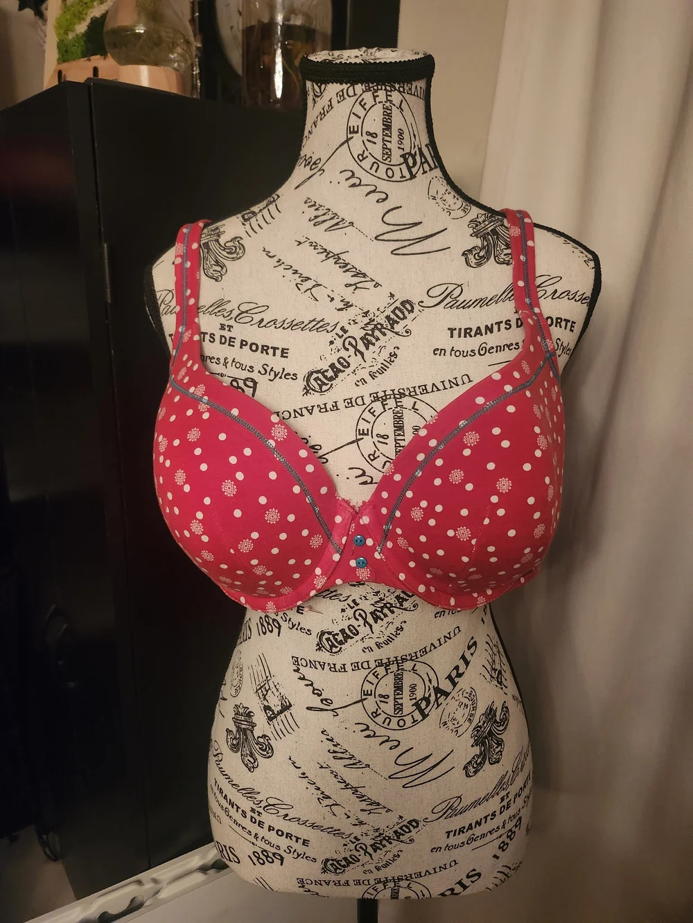 Women’s Polka Dot Underwire Bra - Red